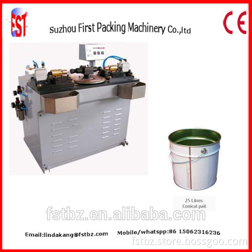Metal Tin Can Pail Barrel With Handle Making Machine